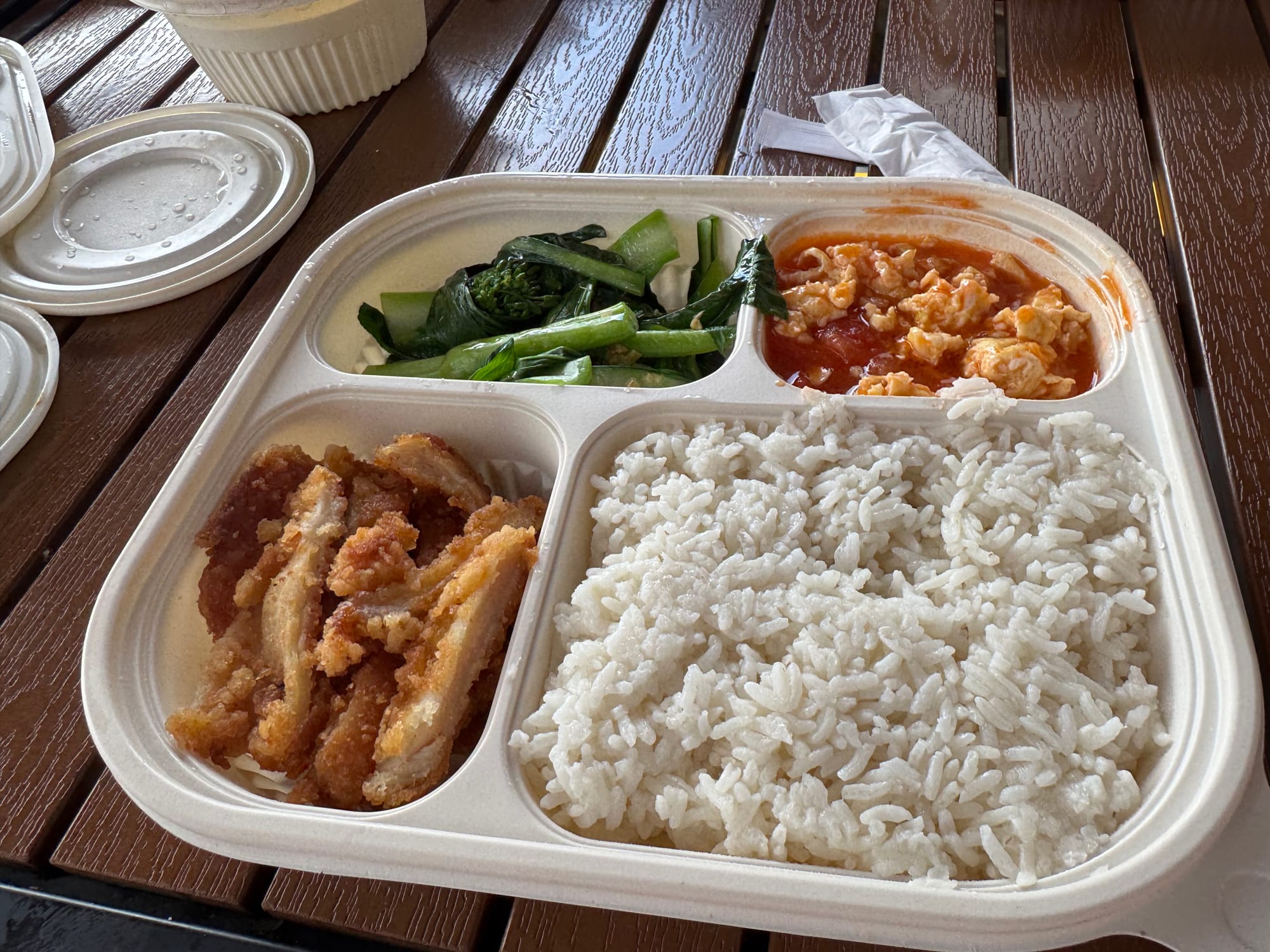 A meal inside Shenzhen Museum of Science and Technology