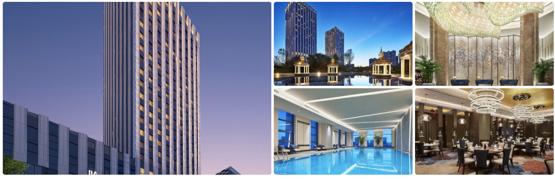 Steigenberger Harbin Sunac Land hotel lobby and family room near indoor ski resort