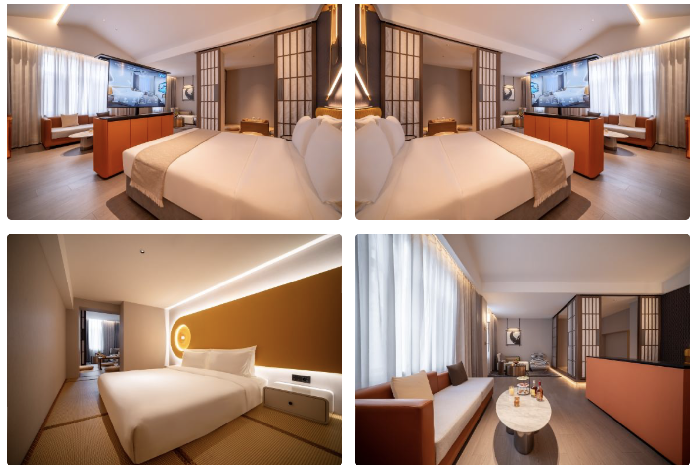 Echarm Plus Hotel Harbin breakfast buffet and clean modern bedroom
