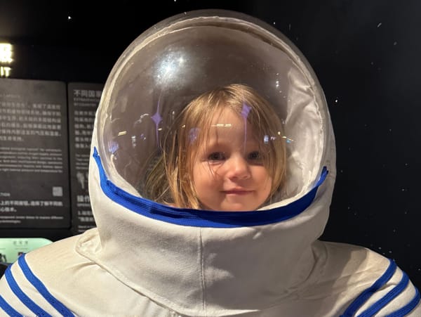Nina the astronaut in Museum of Science and Technology in Shenzhen